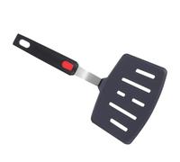 Spatule à Fentes en Silicone Noire Résistante à Chaleur