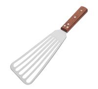 Spatule à Fentes Épaissie et Élargie en Acier Inoxydable pour Aliments