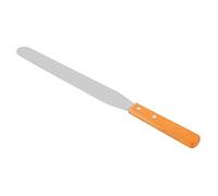 Spatule à gâteau en acier inoxydable avec poignée en bois droite Spatule gâteau glaçage décoration pour cuisson 24.7/37.3cm