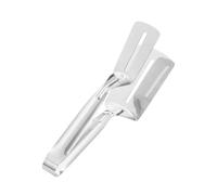 Spatule à pince à barbecue - 25,5 x 6,7 cm - Pince à steak - Pelle antiadhésive Heavy Duty - Pelle en métal robuste - Spatule en acier inoxydable pour steak, poisson, , hamburger, barbecue, pizza