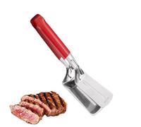 Spatule à pince à barbecue - 25,5 x 6,7 cm - Pince à steak - Pelle antiadhésive Heavy Duty - Pelle en métal robuste - Spatule en acier inoxydable pour steak, poisson, pain, hamburger, barbecue, pizza
