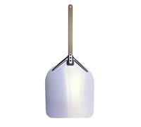 Spatule à pizza en aluminium avec poignée en bois, pelle de cuisson de 35,6 cm pour pizza, pain, gâteau et fromage - Outil de cuisine essentiel