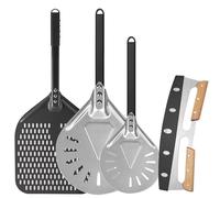 Spatule à pizza perforée en aluminium, 7/9/12 pouces, professionnelle, pour les zones, accessoire de four 9inch