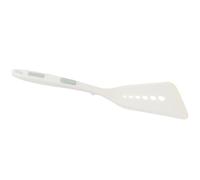 Spatule à Poisson en Silicone Blanche, Longue, Résistante à Chaleur | Compatible Poêle Antiadhésive, Design Unique, Usage la Cuisine, Poignée Allongée, Ustensile Pratique