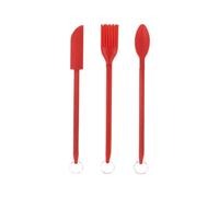 Spatule à Racloir Extensible Réutilisable avec Cuillère et Brosse | Récupérateur de Pot, Dernière Goutte Pour aliments, confiture, flacon, cuisine, de teint, lotion et crème Rouge