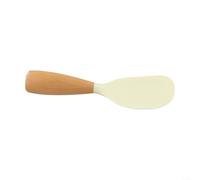 Spatule à Riz Silicone et Bois Naturel - Design Ergonomique Debout Dégâts - Pour Cocotte Minute et Wok - 21x7.5cm(White)