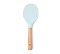 Spatule à riz Yum Asia Premium avec manche en bois de hêtre et silicone de qualité supérieure (Cuillère Spatule, Bleu ciel)