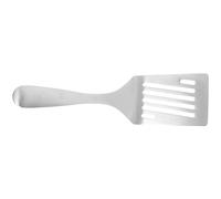 Spatule à Steak en Acier Inoxydable, Courte, Plate et fendue | Poignée Compacte, Bords Lisses, Finition Polie, Nettoyage Facile, Adaptée aux Œufs, Crêpes, Fritures et Cuissons sur Fonte