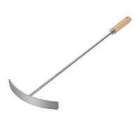 Spatule à Wok Long Manche en Acier Inoxydable pour Cuisson | Usage la Cuisine et Restaurants, Résistante à Chaleur, Protège les Ustensiles, Finition Argenté, Manche Bois