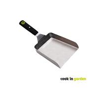 Cook'in Garden Spatule plancha AC177 Inox – manche aimanté, bords relevés, 31×16×7,5 cm