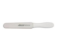 Spatule Arcos Couleur - Prof 299024 En Acier Inoxydable Nitrum Et Polypropylène Blanc Ergonomique Mango Avec Lame De 20 Cm, Dans Une Vitrine.