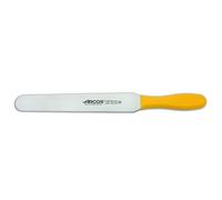 Spatule Arcos Couleur - Prof 299100 Acier Inoxydable Nitrum Et Mango Lame Ergonomique En Polypropylène Jaune Et Lame De 25 Cm, Dans Une Vitrine. Jaune