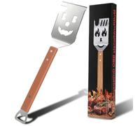 Spatule Barbecue 7 en 1, BBQ Spatule Uniques INOX avec Poignée 42.5 x 9.5cm | Pince Cuisin en Bois et Décapsuleur - Ustensiles Barbecue pour Cuisine, Le Camping et Les Pique-Niques, Cadeaux