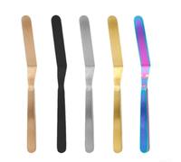 Spatule Coudée 20cm pour Lissage Glaçage - Outil Décoration Gâteaux et Cupcakes avec Repères(Silver)
