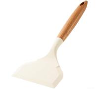 Spatule Coudée Silicone Hêtre Résistante Chaleur(white) | Silicone alimentaire , résistance haute température, pour bord souple protecteur, hêtre ergonomique