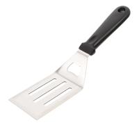 Spatule Cuisine à Fentes en Acier Inoxydable pour Œufs et Crêpes | Manche Ergonomique Crochet, Bord Incliné, Surface Polie Antiadhésive, Rangement Suspendu, pour Poêles et Cuisson