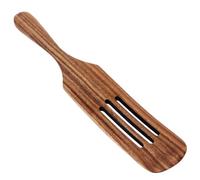 Spatule Cuisine à Long Manche en Bois D’Acacia marron | Design Ajouré, Bord Poli à Main, pour Griddles et Œufs, Prise Sûre et Nettoyage Simple