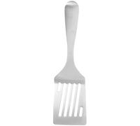 Spatule Cuisine Courte en Acier Inoxydable pour Cuisson précise | Surface Fendue, Bords Lisses, Prise Ergonomique, Service Facile, Légumes, Poêles, Cuisines Domestiques, Format 24,8x6,4x0,2cm