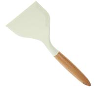 Spatule Cuisine en Silicone et Bois Résistante à Chaleur | Usage Polyvalent, pour Cuisson, Grill, Nettoyage Facile, Finition Soignée, Blanc, Wok et Steak