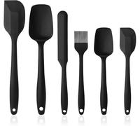 Spatule Cuisine,Spatule Silicone,Cuillère Cusine Silicone,6PCS Spatule Antiadhésifs Résistant à la Chaleur Spatule Spatule Pâtisserie Maryse Silicone Ustensiles Silicone Cuisson Mélange