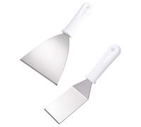Spatule de cuisine en acier inoxydable, ensemble pour grillades et hamburgers, compatible lave-vaisselle