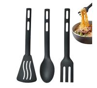 Spatule de cuisine, fourchette et cuillère | Ensemble d'ustensiles de cuisine résistants à la chaleur | Outils de cuisson antiadhésifs, grande fente en nylon et gadgets solides pour la cuisine, le