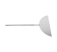 Spatule de Cuisson en Acier Inoxydable, Demi-lune pour Œufs et Pâte | Surface Lisse, Prise Antidérapante, Résiste à Déformation, pour Cuisson Plaque Professionnelle