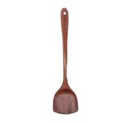 Spatule de Cuisson en Bois à Long Manche pour Wok Antiadhésif | Bois Massif, Pointe Plate, Résistance à Chaleur, Usage la Cuisine, Finition Élégante