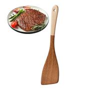 Spatule de cuisson en bois, spatule plate, spatule à long manche