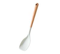 Spatule de cuisson en silicone, ustensile de cuisine flexible, tour à manche en bois, outil de mélange antiadhésif, rasoir de cuisson, flipper alimentaire résistant à la chaleur, accessoires de