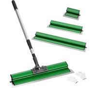 Spatule de surface pour la construction sèche - set de 3 pièces - 25/40/60 cm - inox - manche télescopique - murs, plafonds, coins - vert