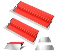 Spatule de surface professionnelle en acier inoxydable - 0,3 mm d'épaisseur - 25 mm et 45 mm - Outils muraux pour cloisons sèches - Spatule de lissage - Lames flexibles pour plâtre murs et plafonds
