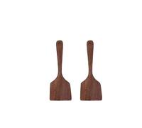 Spatule En Bois 2 Pièces, 33.5cm Spatule À Frire Plate À Long Manche, Antiadhésive Spatule De Cuisine, Cuisinière En Bois Ustensile De Cuisine En Bois Polyvalent Pour La Cuisine Les Sautés