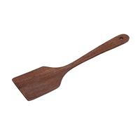 Spatule en bois pour la cuisson, spatule cuillère à long manche, spatule de cuisson en bois, spatule plate pour friture, spatule pour wok, spatule en bois pour mélanger la (33,5 cm)