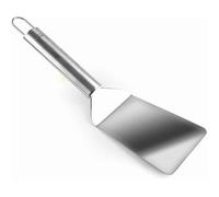 LACOR 60266 - Spatule coudée BBQ, acier inoxydable, manche ergonomique, passe au lave-vaisselle, 28 cm, inox