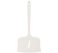 Spatule en silicone à tête large résistante à la chaleur pour œufs, steak, poêle antiadhésive, sans danger pour retourneur, 29 cm (blanc)