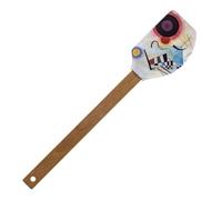 Spatule en Silicone avec Motif Imprimé et Manche en Bambou, 31 cm, sans BPA (Kandinski)