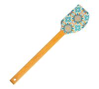 Spatule en Silicone avec Motif Imprimé et Manche en Bambou, 31 cm, sans BPA (Vintage 2)
