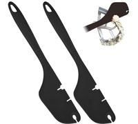 Spatule en silicone pour mixeur - Résistante à la chaleur et polyvalente - Lot de 2, noir