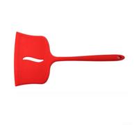 Spatule en silicone résistant à la chaleur en caoutchouc souple pour spatule pour frire le poisson, les crêpes, mélanger la pâte, outil gris 29 cm (rouge)