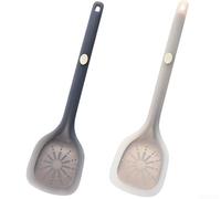 Spatule en silicone résistant à la chaleur pour wok Noir 33,5 cm | Résiste aux températures élevées, sans danger pour les woks et poêles chauds, empêche la fonte ou les dommages de déformation