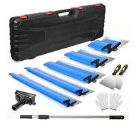 Spatule Enduit Lissage Set, comprenant 5 grattoirs de surface (150 mm demi-lune 250 mm 400 mm 600 mm 800 mm) avec lames de rechange