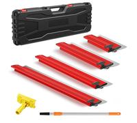 Spatule Enduit Lissage Set, Ensemble de Spatules de Surface Professionnelles Dans un étui, Outils de Spatule (25cm,40cm,60cm,80cm)