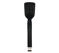 Spatule et Pince en Silicone 2 en 1 avec Serrure pour Steak de Poisson et Pâtisserie, Silicone de Qualité Alimentaire, Anti-rayures, Maintien Sécurisé, Serrage Large avec Creux (Noire)