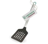 Spatule fendue de qualité supérieure en acier inoxydable avec silicone, résistante à la chaleur jusqu'à 230 °C, passe au lave-vaisselle, accessoire cuisine idéale pour les poêles à revêtement