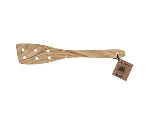 Spatule galbée trouée en bois d'olivier 30 cm Jean Dubost