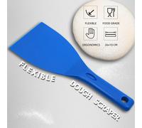Spatule grattoir à pâte à Pizza Flexible, outils et accessoires de coupe de pâte à Pizza, spatule à pâte pour Pizza avec support de suspension Blue 1pc