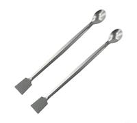 Spatule Labo Acier 20cm Double Bout pour Poudres Spatule Labo | Acier inoxydable pour premium, extrémité, transfert pour précis, résistant chaleur, pour facile nettoyer