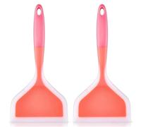 Spatule large en Silicone, spatule à poisson à fond plat, 2 pièces | Spatule à crêpes large, spatules à omelette antiadhésives, pelle à crêpes, pizza au poisson et pelle à steak