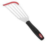 Spatule Métallique Plate en Acier Inoxydable, Résistante à Chaleur | Cuisine Maison, Retournement Facile des Aliments, Joint en Silicone, Usage Polyvalent pour Poisson, Steak